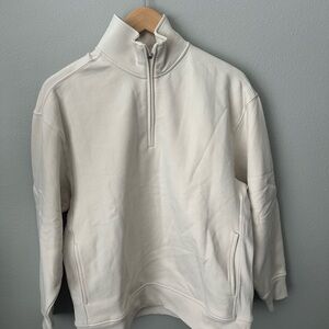 NWT!! Women’s Athleta Cream Forever Fleece 1/4 Zip Sweatshirt Small